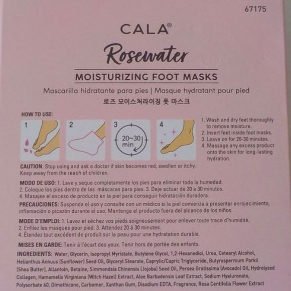 Cala Moisturizing foot masks Rosewater3 pair comes in package new in box. - Picture 4 of 4
